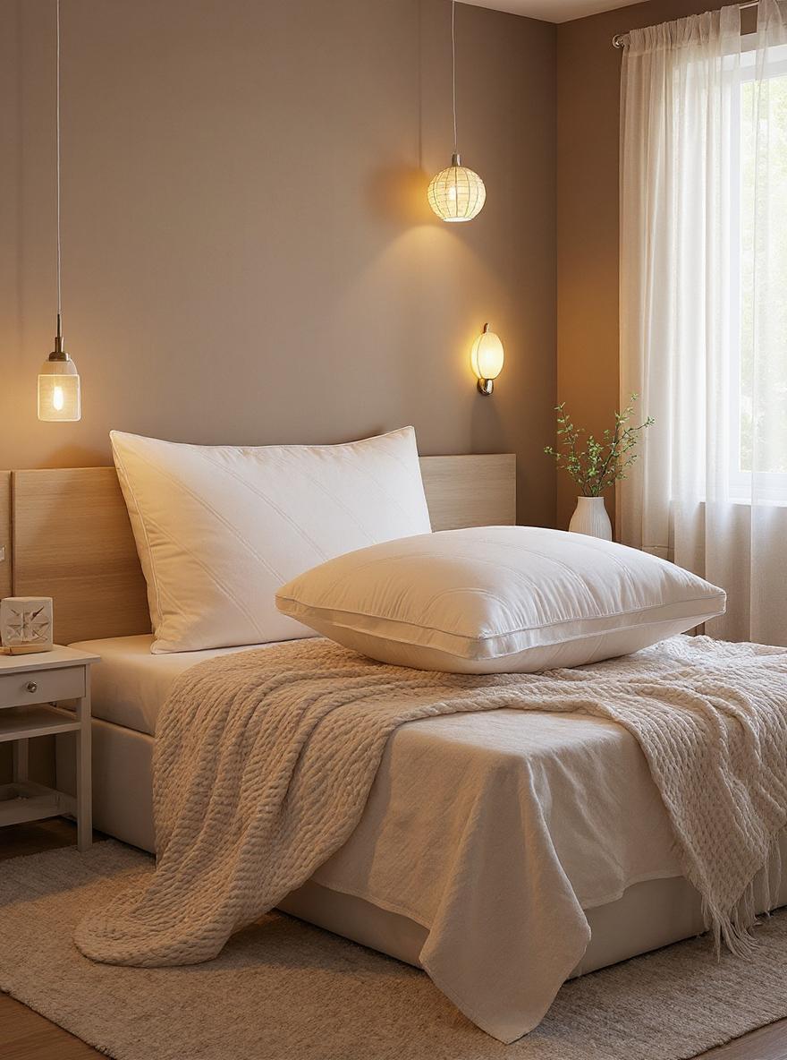 سرير وحمام ولمسات منزلية دافئة