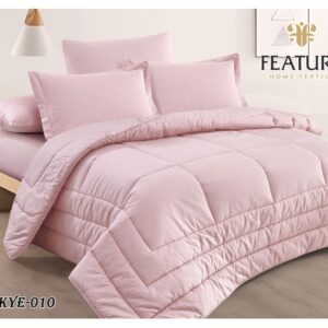 natural cotton duvet set , 6-piece for two people – Rose