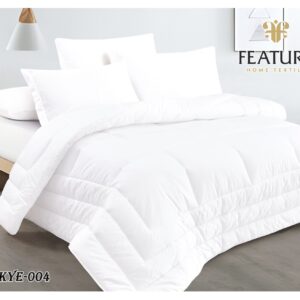 natural cotton duvet set , 6-piece for two people – Optic White