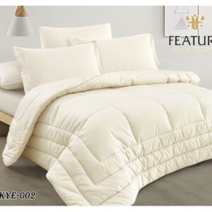 natural cotton duvet set , 6-piece for two people – Cream