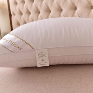 100% Natural Cotton Striped Hotel Pillow – Super Soft (1500g)