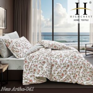 Super King Duvet Cover – 100% Cotton – dusty pink floral