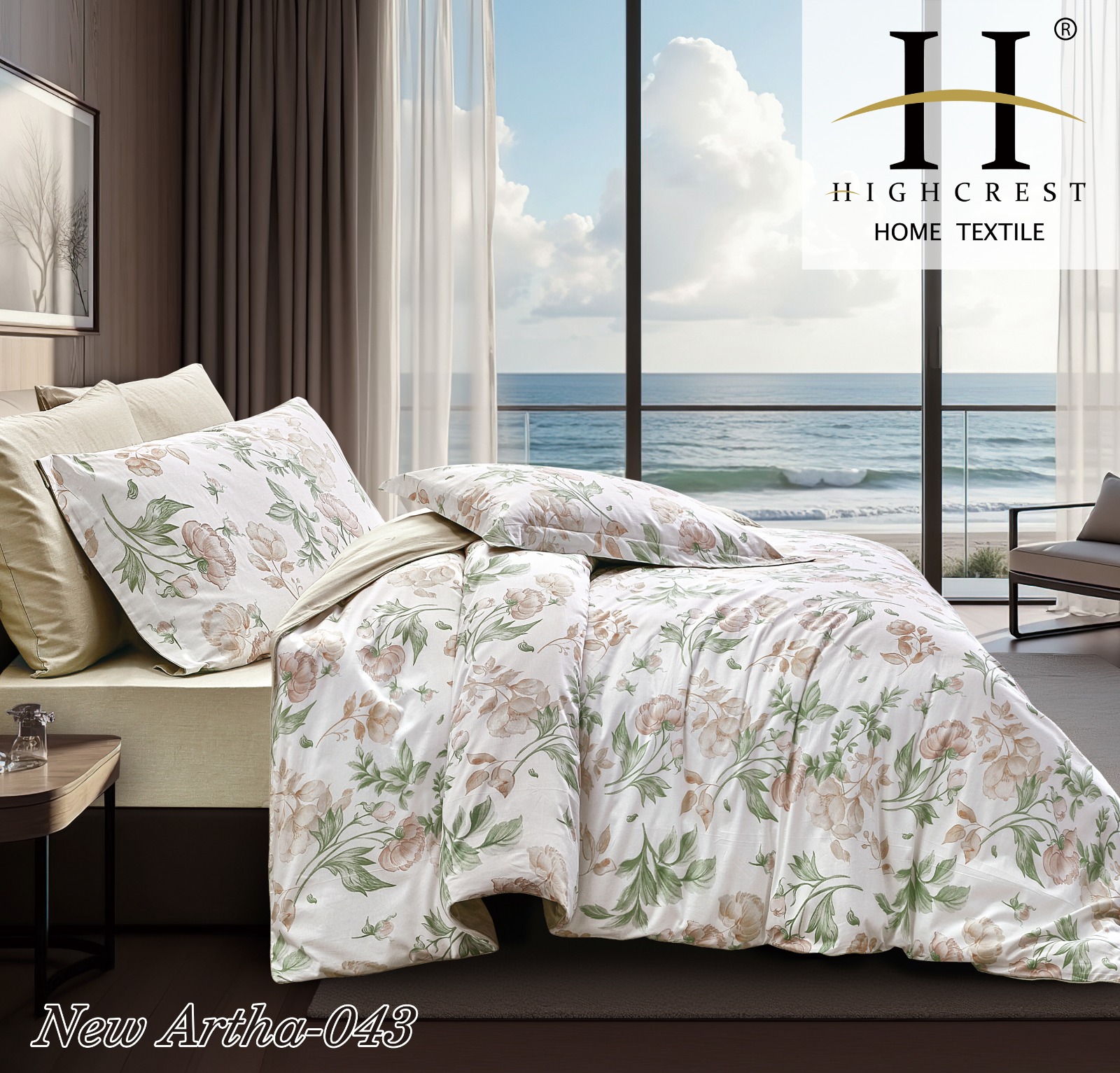 Super King Duvet Cover - 100% Cotton - rose floral